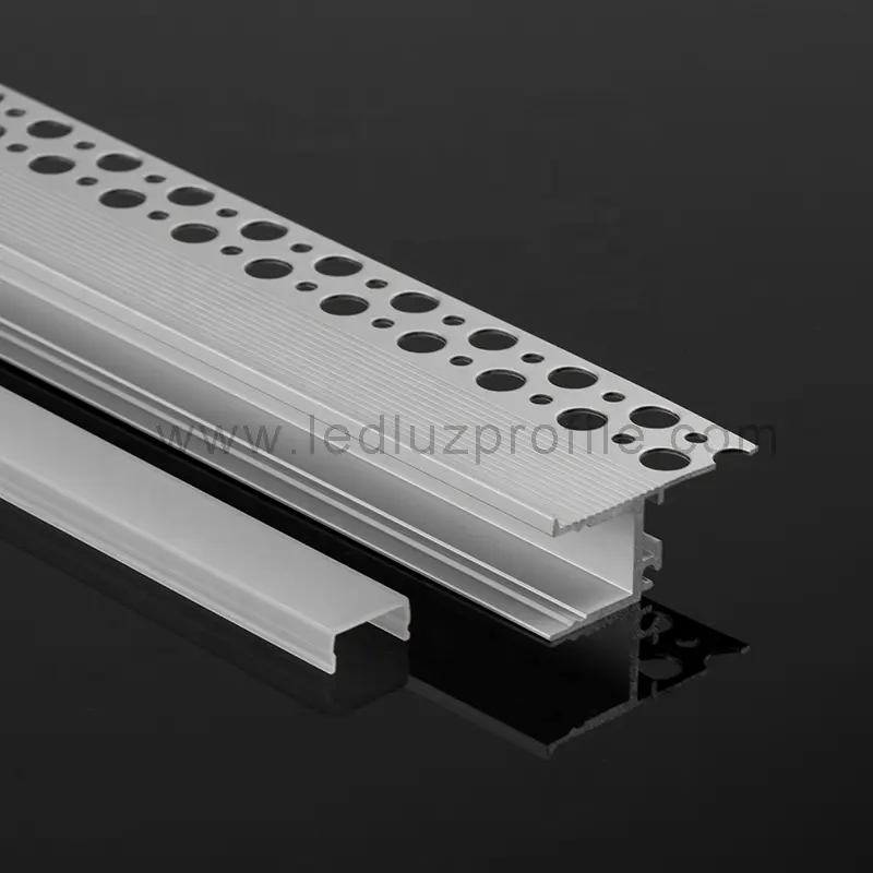 Saluran profil aluminium led 2023 kualitas tinggi untuk lampu strip drywall led Saluran profil aluminium