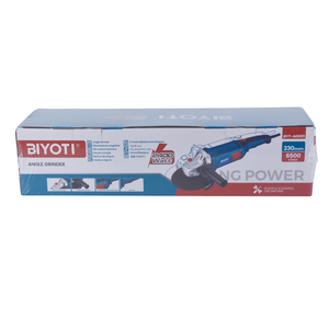 Amoladora Angular Eléctrica BIYOTI BYT-AG001 <span class=keywords><strong>de</strong></span> 2400W, 230mm (<span class=keywords><strong>9</strong></span> Pulgadas), <span class=keywords><strong>de</strong></span> Alta Resistencia, para Uso Industrial - Product Image 1