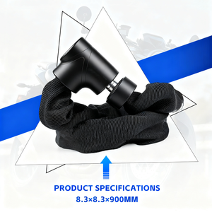 Chaîne de verrouillage de vélo en acier robuste, certifiée <span class=keywords><strong>Art</strong></span>, avec clés, <span class=keywords><strong>antivol</strong></span>, sécurité pour moto/vélo électrique, accessoires de vélo - Product Image 3