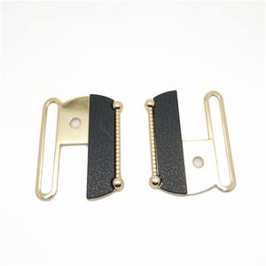 Largeur intérieure directe d'usine 50mm alliage de zinc métal doré deux pièces boucles articulées pour femmes ceintures élastiques - Product Image 4