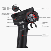 Control Remoto HotRC CT-10B de 10 Canales y 2.4GHz con Receptor F-10A para Juguetes RC, Excavadoras, Camiones, Tanques, Autos de Derrape