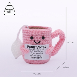 <span class=keywords><strong>Set</strong></span> Creativo di Uncinetto a Tema Tazza da Tè per Donne, con Modelli e Accessori, Regalo Divertente e Positivo per Feste - Product Image 3