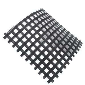 100-100KN Fiberglass Mesh Polyest PP Fiberglass Mat Supplier Geogrid Fiberglass Products