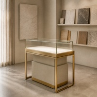Vitrine de présentation de bijoux en aluminium sur mesure avec éclairage LED pour les magasins de détail et les projets de vente en gros