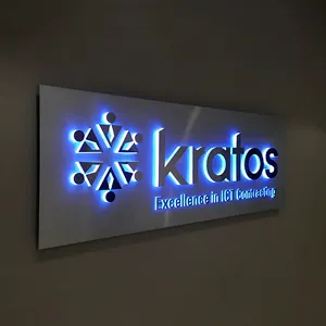 Outdoor Signage Maker Letter Store Led 3D Wall Logo Custom Hotel 3D Illuminated Indoor Office Sign And Led Signage