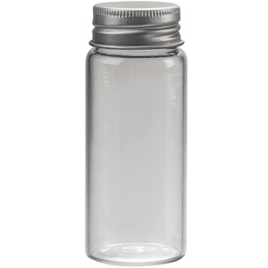 Botella de Vidrio de Borosilicato de Alta Calidad, 25ml 100ml, 37mm de Diámetro, Tapa de Rosca, Forma Cilíndrica, Superficie Transparente, Envase Cosmético - Product Image 1