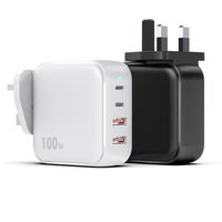 Chargeur rapide certifié PD 100W 65W 20W avec prise UK, portable, compact, léger, de poche, QC3 USB-C Type-C pour iPhone Samsung