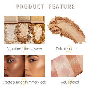 Paleta de Sombras de Ojos e Iluminador Facial Mirsist 3 Colores <span class=keywords><strong>Glower</strong></span> Me, Polvo Brillante Natural Estereoscópico para Contorno - Product Image 3
