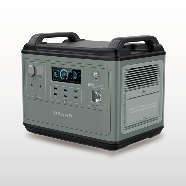 2000W Portable Solar Power Station Home Application Energy System with LiFePO4 Battery Easy-to-Carry Solar Panel Source