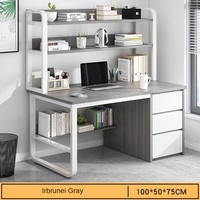 Escritorio de Madera Minimalista con Altura Ajustable, Cajón Integrado y Estructura de Acero para Oficinas Domésticas Compactas, Venta al Por Mayor
