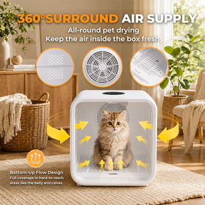 Secadora Automática para Mascotas de 62L, Máquina de Peluquería Canina para Interiores, Temperatura Constante, Bajo Ruido, para Gatos y Perros Pequeños - Product Image 1
