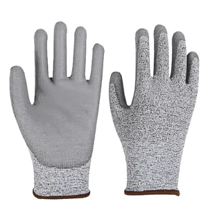 EN388 4544 Pu enduit Résistant Aux Coupures Gants de Travail Fournisseur