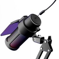 Nuevo Micrófono Cardioide USB Tipo-C con Cable, RGB, Cancelación de Ruido, para Juegos y Conferencias, con Soporte de Escritorio para Grabación en PC, SM8