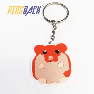 Wholesale 2D /3D Custom Shaped Soft Rubber PVC Keychain Soft PVC Silicone Keychain Custom Logo For Promotion Gifts