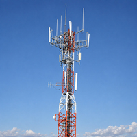 Mât d'antenne radio VHF à micro-ondes autoportant à quatre poteaux en acier galvanisé à chaud pour tour de télécommunication