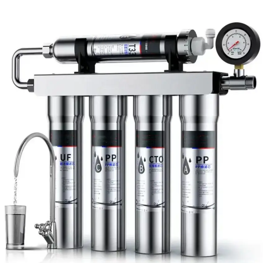 New Upgrade 5 Stage Sediment Active Carbon Uf Filter Household Under Sink Stainless Steel Water Filter System For Home Drinking