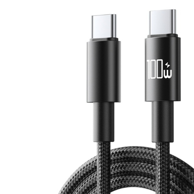 100W Phone Cable Nylon Data Transfer Type C-Type C Cables Braided USB-C Adapter Cables for Iphone for Huawei for Xiaomi