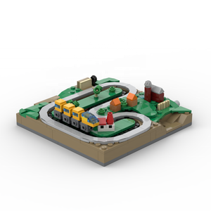 MOC Alps Railway Metro - Train miniature à manivelle avec rails mobiles, scène de chemin de fer rural, jouet éducatif à assembler - Product Image 2