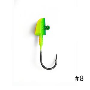 Aukay Personnalisé OEM <span class=keywords><strong>BKK</strong></span> Noir Nickel Crochet 14g28g42g56g Coloré Lumineux Poisson Tête De Plomb Jigging Crochets pour Eau Salée 2pcs par sac - Product Image 6