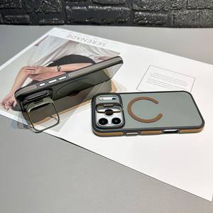 Funda Magnética de Lujo para Teléfono Móvil con Soporte para Cámara, para <span class=keywords><strong>iPhone</strong></span> 17 16 15 14 13 <span class=keywords><strong>12</strong></span> Pro Max, Antigolpes, con Soporte para Lente, Estilo Ejecutivo - Product Image 2
