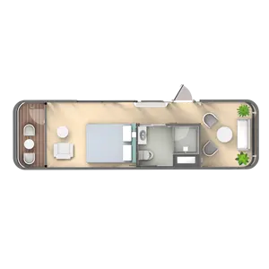 Yatak odası özel uzay kapsülü mobil tatil ev ile çok fonksiyonlu akıllı ev