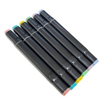 Stock d'usine, livraison rapide, marqueurs d'art permanents en plastique 168 couleurs, double pointe 6 mm, encre à l'alcool, papier Bonvada, dessin EN71
