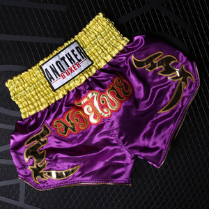Pantaloncini da boxe personalizzati di alta qualità 100% poliestere <span class=keywords><strong>Muay</strong></span> <span class=keywords><strong>Thai</strong></span> Short - Product Image 6