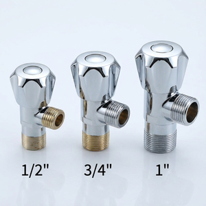 Válvula de Ángulo de <span class=keywords><strong>1</strong></span>/2 Pulgada YOD OEM con Núcleo de Cobre Cromado, Válvula de Cierre de Acero Inoxidable con Rosca Macho para Baño, Calentador y Inodoro - Product Image 4