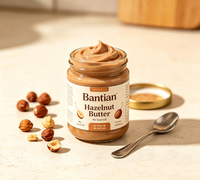 Pâte à tartiner aux noisettes Bantian sans huile de graines, sans huile de palme, sans additif, grande quantité, OEM ODM disponible 2026