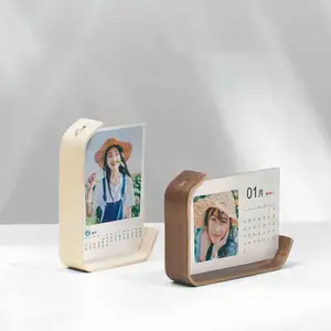 Cadre <span class=keywords><strong>Photo</strong></span> personnalisé de haute qualité, Base d'affichage de calendrier en bois, cadres <span class=keywords><strong>Photo</strong></span>, vente en gros - Product Image 1