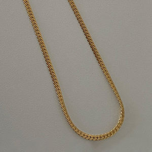 Collar de cadena de eslabones cubanos de acero inoxidable, Gargantilla fina de 3,5mm, chapada en oro de 18K, joyería minimalista - Product Image 5