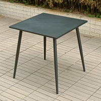 Table basse d'extérieur carrée et rectangulaire en fer forgé, style moderne et minimaliste, pour salons de thé et magasins de thé au lait, blanc et noir, usage commercial