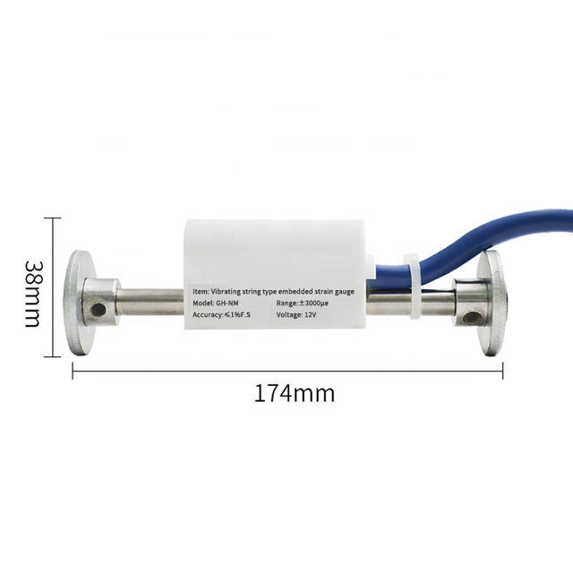 Digital Vibrating Wire Strain Gauge with Built-in Temperature Sensor High Sensitivity & Stability for Engineering Monitoring