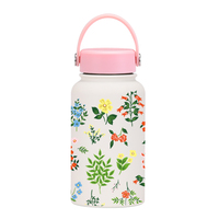Coffrets cadeaux de style bohème campagnard à motifs floraux, faible MOQ, bouteille isotherme/tasse/mug en acier inoxydable à double paroi