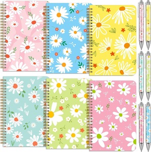 Ensemble de papeterie esthétique Coquette avec logo personnalisé, carnet à spirales et stylo, couverture rigide, 80 feuilles, ensemble cadeau pour le bureau et l'école - Product Image 3