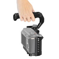 Kit de cage pour appareil photo Poyinco en alliage d'aluminium et bois pour ZV-E1, incluant une cage complète, une poignée supérieure et une poignée latérale NATO