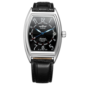 Montre de luxe Winner, squelette, <span class=keywords><strong>mouvement</strong></span> <span class=keywords><strong>automatique</strong></span>, avec bracelet en cuir, Jam Tangan, montres pour hommes, Reloj Para Hombre, montres-bracelets - Product Image 2