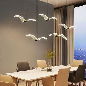 Lámpara de Araña Nórdica de Lujo de Acrílico y Hierro, Lámpara Colgante para Vestíbulo de Hotel, Lámpara Colgante Seagull, Lámpara de Techo para Comedor - Product Image 3