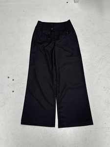 Y2K Brown Striped Wide Leg Pants, High Waist Flare Leg Trousers, Retro Loose Casual Pants for Women Streetwear - Product Image 4
