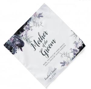 ผ้าพันคอแต่งงานแบบกำหนดเอง ลายดอกไม้ ของขวัญงานแต่งงาน งานวันเกิด ผ้าพันคอ - Product Image 1