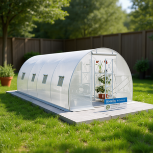 Invernadero Bortithc de 7.4m de Largo con Cubierta de Polietileno y Estructura de Acero Galvanizado para Jardín - Product Image 2