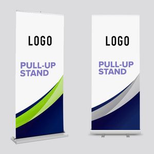 Adjustable Lightweight Portable Custom Retractable Roll Banner Stand 85*200cm Aluminum Frame Easy Detachable Trade <b>Shows</b> - Product Image 1