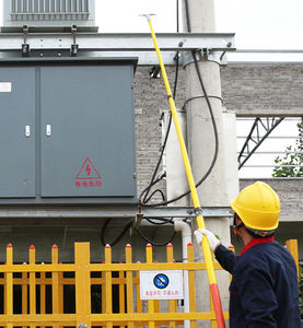 유리 섬유 전기 확장 가능한 고전압 작동로드 삼각형 텔레스코픽 핫 스틱 - Product Image 4