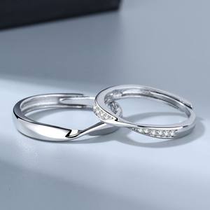 Vendita calda regolabile coppia di anelli di fidanzamento coppia di anelli per le donne matrimonio promessa anello anniversario - Product Image 5