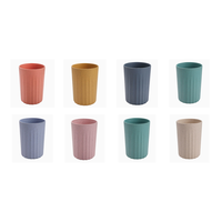 Tasse en paille de blé, 8 couleurs, sans BPA, qualité alimentaire, cannelée, réutilisable, compatible lave-vaisselle, écologique, en stock, pour la maison, prête à être expédiée, vente en gros