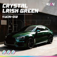 Rouleau complet de film vinyle brillant gris-vert PET pour covering automobile, autocollants de carrosserie colorés PPF, directement de l'usine