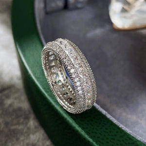 Anello di fidanzamento da donna Q603 in oro bianco con diamante taglio Princess colore D naturale - Product Image 2