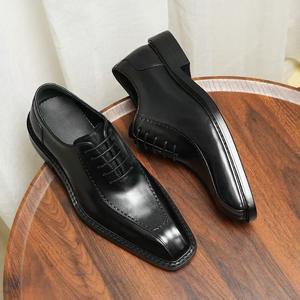 Zapatos de Vestir de Cuero Genuino Premium para Hombre, Calzado Formal de Negocios de Piel de Vaca, Transpirable y Duradero - Product Image 2