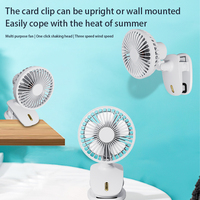 Pince de bureau rechargeable multifonctionnelle avec logo personnalisé puissant mini ventilateur portable USB petit ventilateur pratique de refroidissement par air