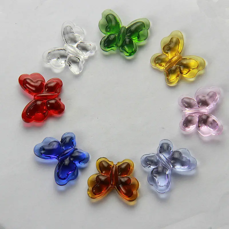 14mm Crystal Butterfly Mix Color Glass Chandelier Beads Beads For Chandelier Decoration